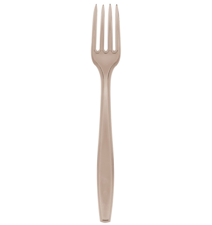 Plastic PS vork Premium beige 19cm (50 stuks) Plastic PS vork Premium beige 19cm (50 stuks)