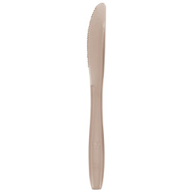 Plastic PS mes Premium beige 19cm (50 stuks) 