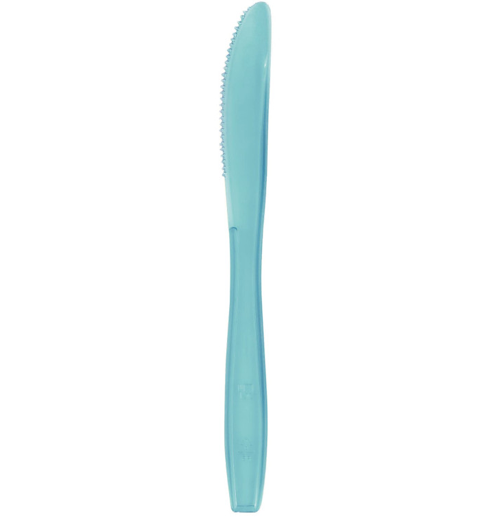 Couteau Plastique PS Premium Turquoise 190mm (50 Utés) Couteau Plastique PS Premium Turquoise 190mm (50 Utés)