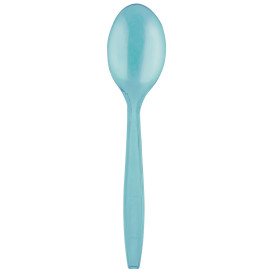 Cuillère Plastique PS Premium Turquoise 190mm (50 Utés)