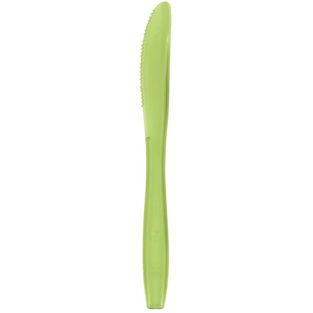 Couteau Plastique PS Premium Vert Citron 190mm (50 Utés)