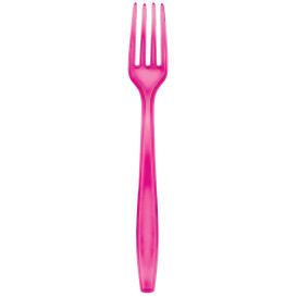 Fourchette Plastique PS Premium Fuchsia 190mm (50 Utés)