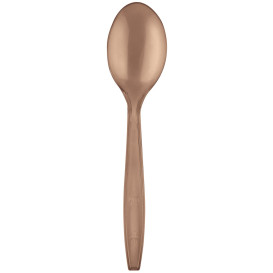 Plastic lepel  PS Premium bruin 19cm (1000 stuks)
