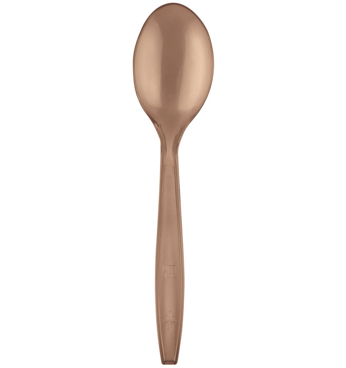 Plastic lepel PS Premium bruin 19cm (1000 stuks) Plastic lepel PS Premium bruin 19cm (1000 stuks)