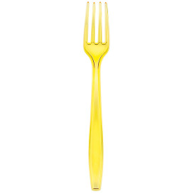 Fourchette Plastique PS Premium Jaune 190mm (50 Utés)