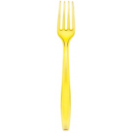 Plastic PS vork Premium geel 19cm (1000 stuks)
