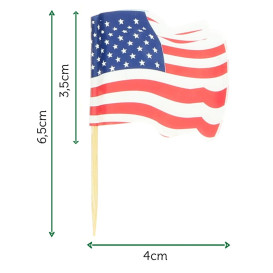 USA Vlag vleespennen 6,5cm (14400 stuks)