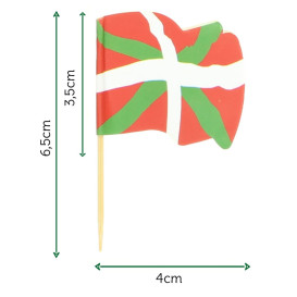 Pique en Bois Drapeau "Euskadi" 65mm (14.400 Unités)