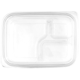 Plastic Deksel voor Deli Container PET Plat 22x16cm (75 stuks) 