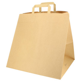 Sac en papier avec Anses Boîte Pizza 80g 37+33x32 cm (25 Unités)