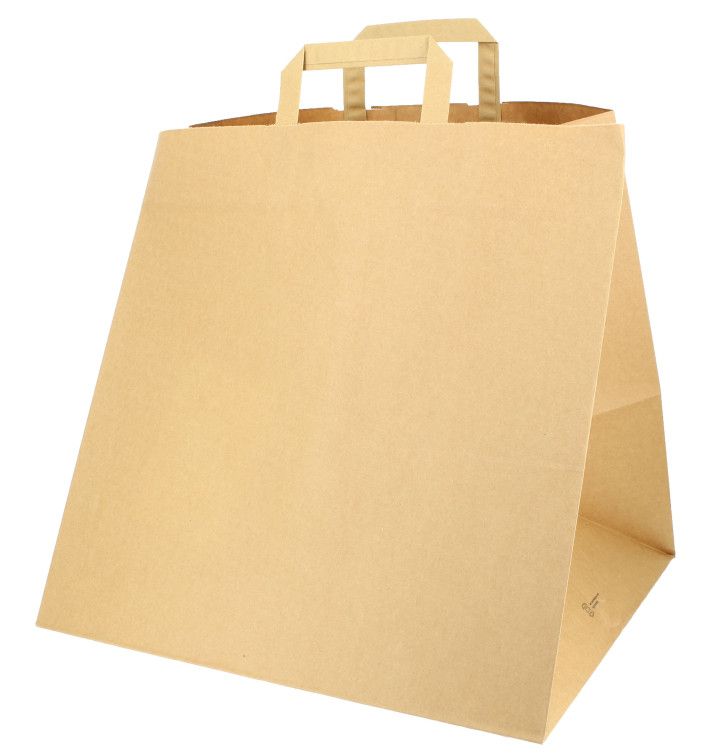 Sac en papier avec Anses Boîte Pizza 80g 37+33x32 cm (25 Unités) Sac en papier avec Anses Boîte Pizza 80g 37+33x32 cm (25 Unités)