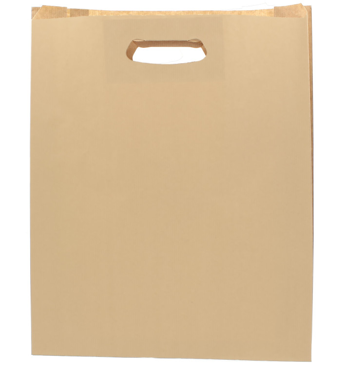 Papieren zak met handgrepen kraft "Hawanna" uitgesneden hendels 41+10x42cm (50 stuks) Papieren zak met handgrepen kraft "Hawanna" uitgesneden hendels 41+10x42cm (50 stuks)