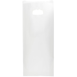 Sac en papier Blanc Anses Découpées 18+6x32cm (500 Utés)