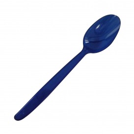 Petite cuillère à gelace Plastique PS Bleu 155mm (50 Unités)