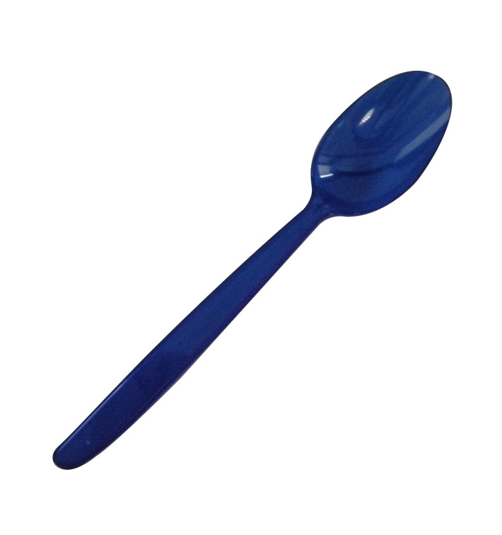 Plastic ijs lepel PS blauw 15,5cm (1.000 stuks)