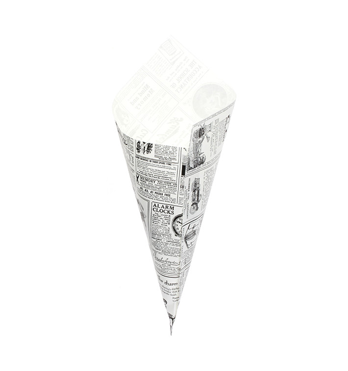 Cornet en Papier Ingraissable 340mm 400g (1.000 Unités) Cornet en Papier Ingraissable 340mm 400g (1.000 Unités)