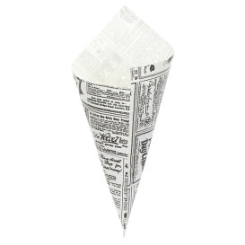 Cornet en Papier Ingraissable 295mm 250g (2.000 Unités) Cornet en Papier Ingraissable 295mm 250g (2.000 Unités)