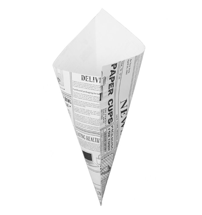 Cornet en Papier Ingraissable 240mm 100g (2.000 Unités) Cornet en Papier Ingraissable 240mm 100g (2.000 Unités)