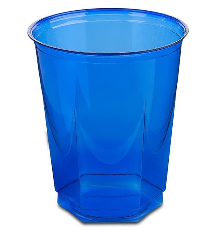 Gobelet Plastique Hexagonal Bleu PS Cristal 250ml (10 Utés) Gobelet Plastique Hexagonal Bleu PS Cristal 250ml (10 Utés)