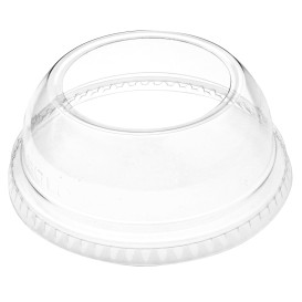 Plastic PET koepel Deksel Kristal met een Opening Ø9,2cm (1000 stuks)