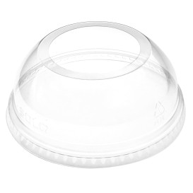 Couvercle Dôme Ouvert PET Cristal Ø9,8cm (100 Utés) 