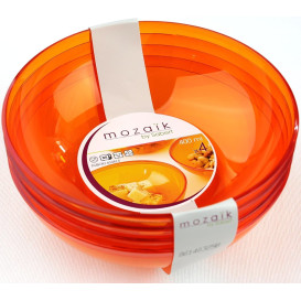 Bol PS Cristal Dur Orange 400ml Ø14cm (60 Utés)