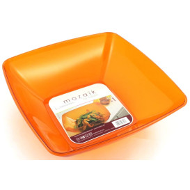 Bol PS Cristal Dur Orange 3500ml 28x28cm (1 Uté)