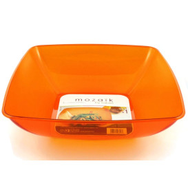 Bol PS Cristal Dur Orange 3500ml 28x28cm (1 Uté)