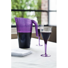 Verre à Vin Plastique Aubergine 130ml (60 Utés)