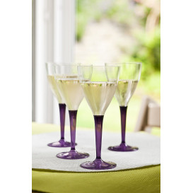 Verre à Vin Plastique Aubergine 130ml (60 Utés)