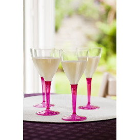 Verre à Vin Plastique Framboise 130ml (6 Utés)