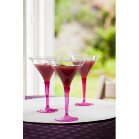 Verre à Cocktail Plastique Framboise 100ml (48 Unités)