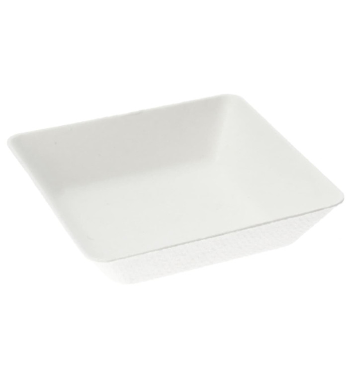 Mini Assiette Creuse Canne à Sucre Blanc 6,5x6,5cm (50 Utés) Mini Assiette Creuse Canne à Sucre Blanc 6,5x6,5cm (50 Utés)