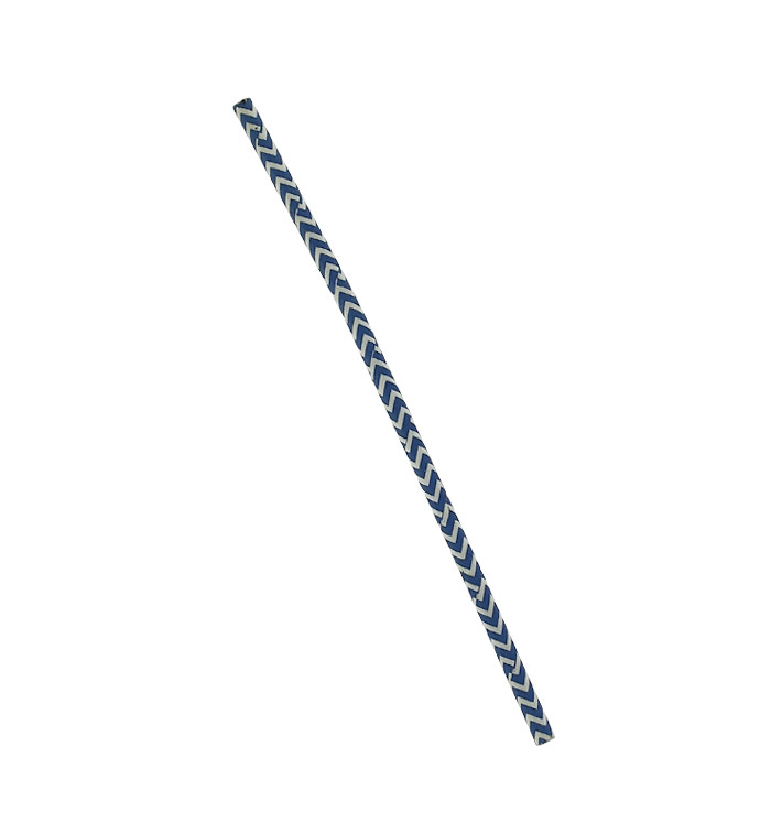 Papieren rechte rietjes blauw en wit Ø0,6cm 20cm (6000 stuks) Papieren rechte rietjes blauw en wit Ø0,6cm 20cm (6000 stuks)