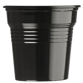 Gobelet Plastique PS Noir 80ml Ø5,7cm (50 Utés)