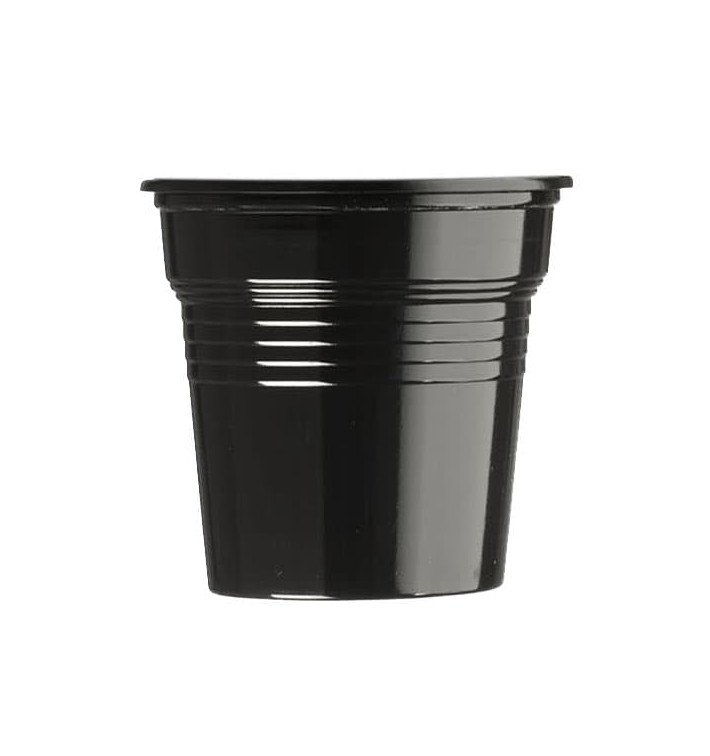 Plastic PS Shotje zwart 80ml Ø5,7cm (1500 stuks)