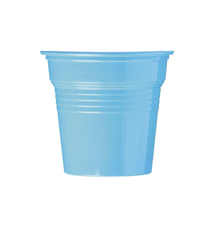 Gobelet Plastique PS Bleu Clair 80ml Ø5,7cm (750 Utés) Gobelet Plastique PS Bleu Clair 80ml Ø5,7cm (750 Utés)