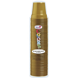 Gobelet Plastique PS Or 80ml Ø5,7cm (750 Utés)