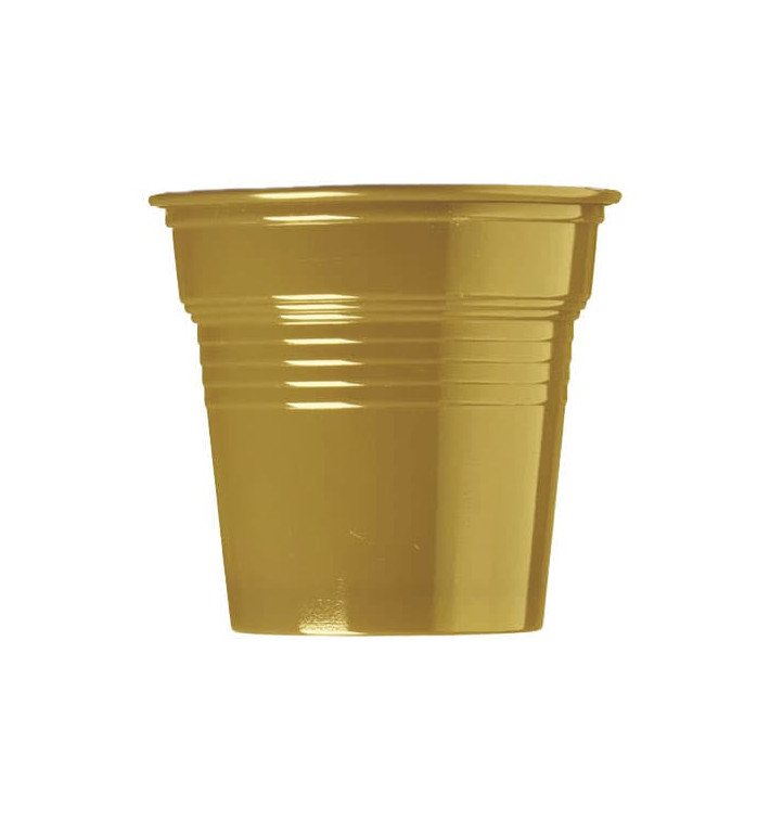 Gobelet Plastique PS Or 80ml Ø5,7cm (750 Utés)