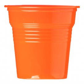 Gobelet Plastique PS Orange 80ml Ø5,7cm (50 Utés)
