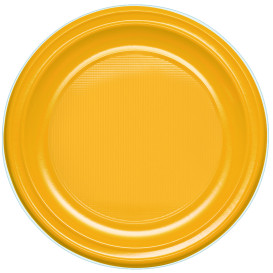 Plastic bord PS Diep mango 22 cm (600 stuks)