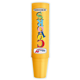 Plastic PS beker Mango 200ml Ø7cm (50 stuks) 