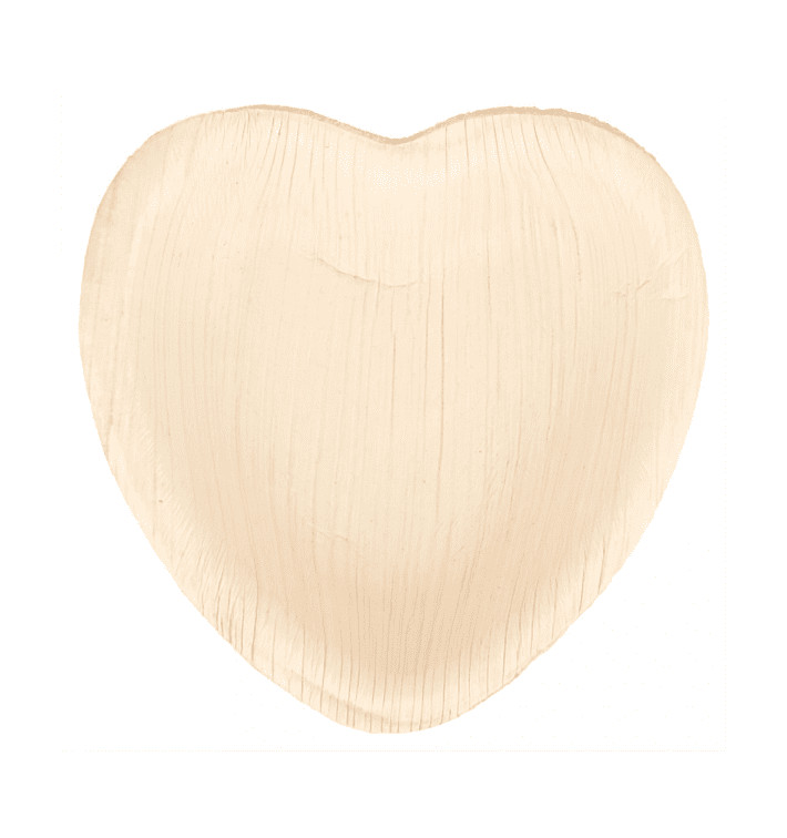 Assiette Coeur Feuilles de Palmier 10x10x1,5cm (200 Unités) Assiette Coeur Feuilles de Palmier 10x10x1,5cm (200 Unités)