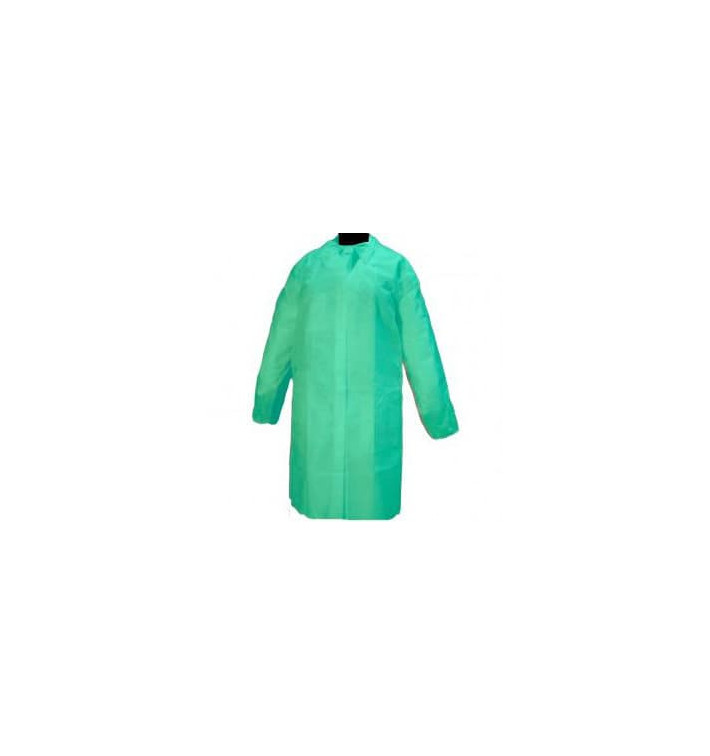Blouse Visite PP non Tissé Velcro et Sans Poches Vert XL (10 Utés) Blouse Visite PP non Tissé Velcro et Sans Poches Vert XL (10 Utés)