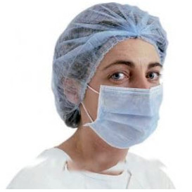 Wegwerp chirurgisch masker Rechthoekige vorm "TST" blauw 2C (1000 stuks)