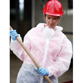 Wegwerp plastic overall "TST" PP capuchonrits 25g maat M (1 stuk) 