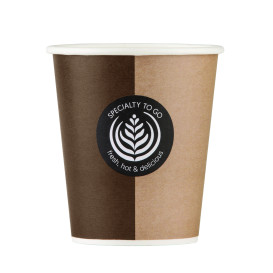Papieren beker "Specialten to Go" 9 Oz/270ml Ø8,0cm (50 stuks) 