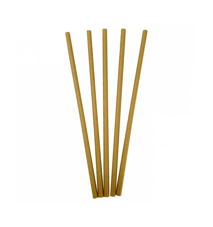 Paille Droite Papier Kraft Ø6mm 20cm (100 Unités) Paille Droite Papier Kraft Ø6mm 20cm (100 Unités)