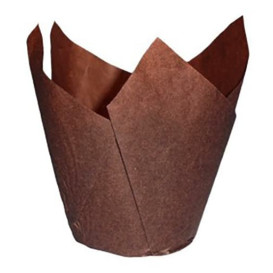 Caissette Muffin Tulipe Ø50x50/80 mm Marron (125 Utés)