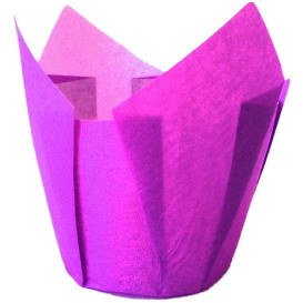 Caissette Muffin Tulipe Ø50x50/80 mm Violette (125 Utés)